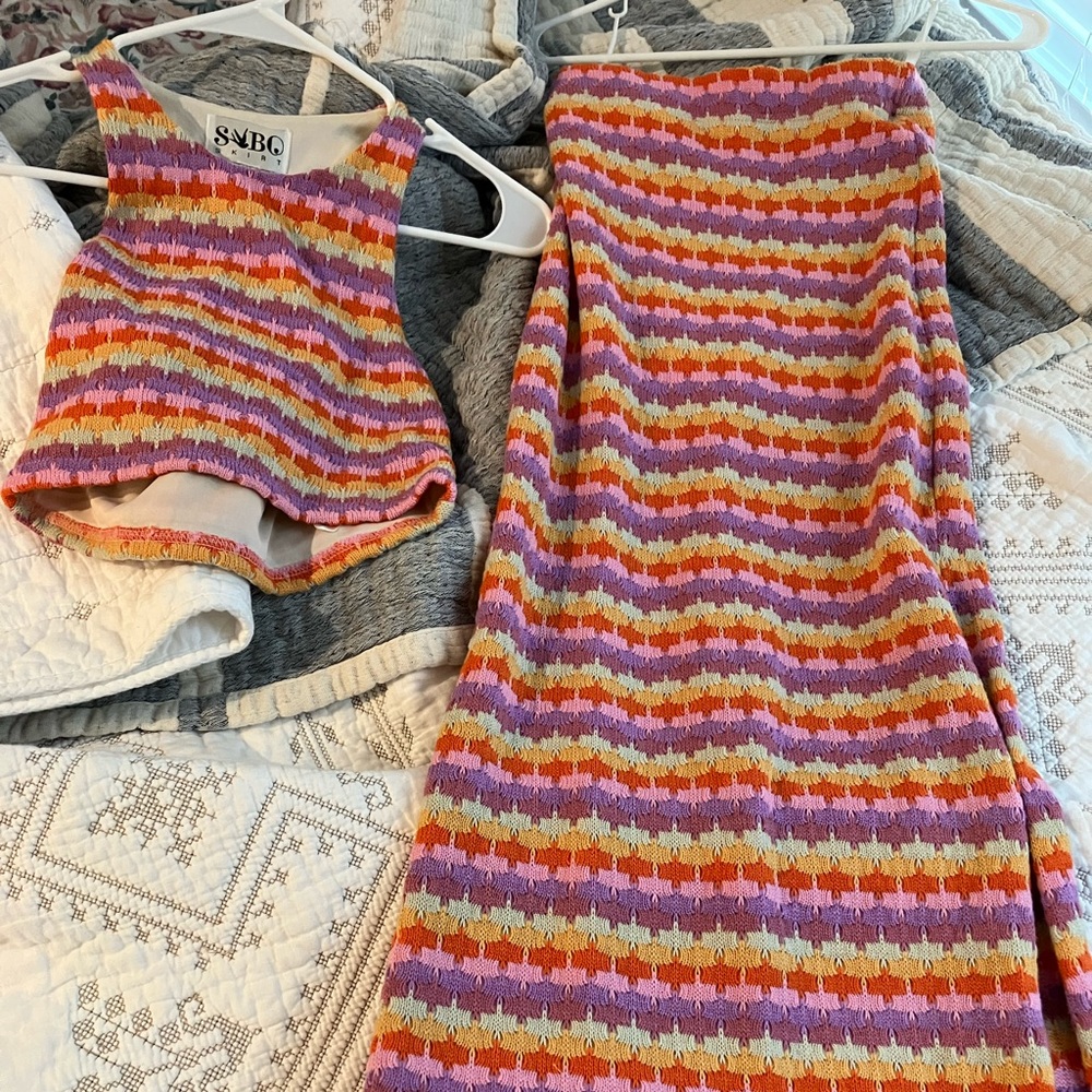 SABO skirt two piece crochet set
